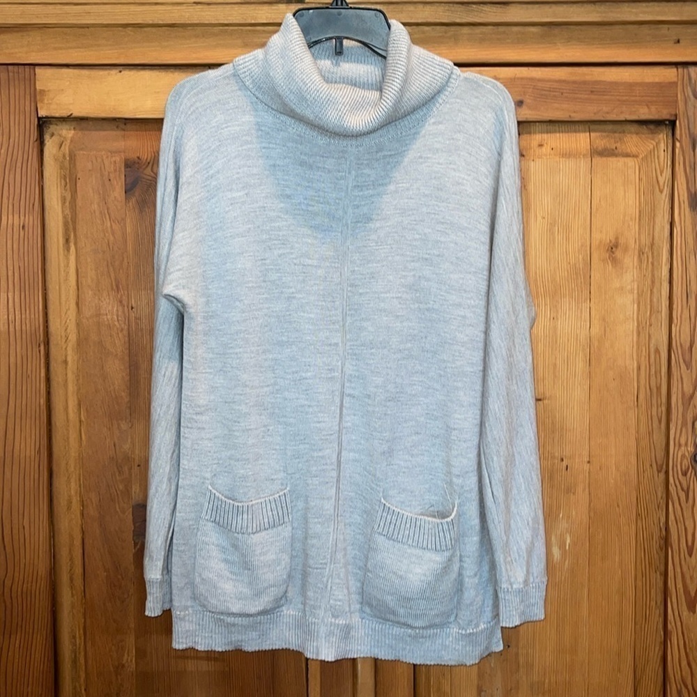 Talbots Pure Merino Wool Gray Turtleneck Sweater Sz. S